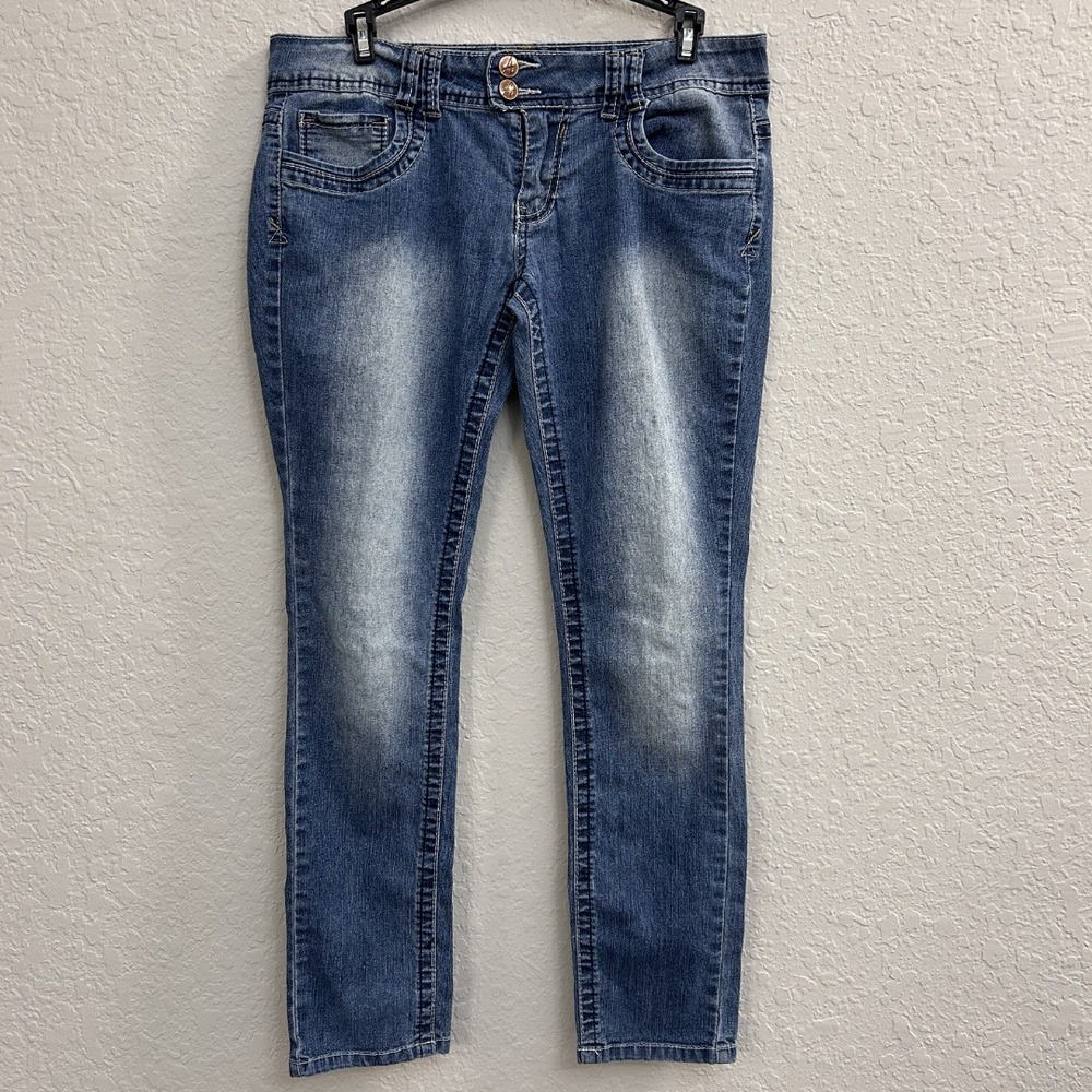 Angels Vintage 2000s/ Y2K Woman's Low Waist Slim Jeans Size 11 Denim